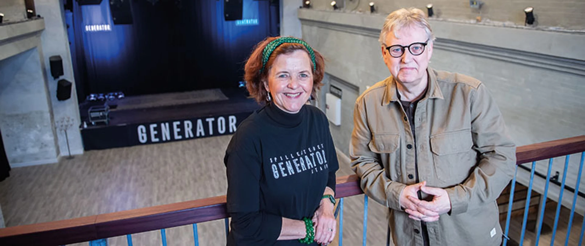 Jane Gammelgaard, medlem af Medspils bestyrelse, og Anton Bjerg, daglig leder af Generator.